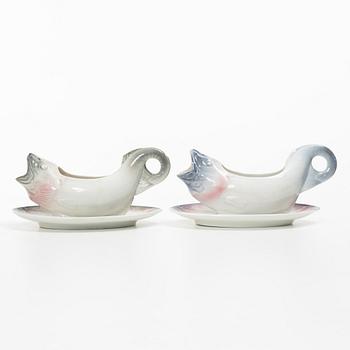 Såskannor, ett par, flintgods. Göteborg, omkring 1900.