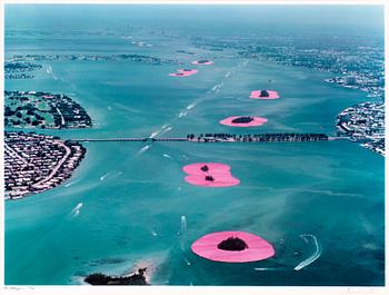 200. Christo & Jeanne-Claude, "Surrounded Islands, Biscayne Bay, Greater Miami, Florida, 1980-83".