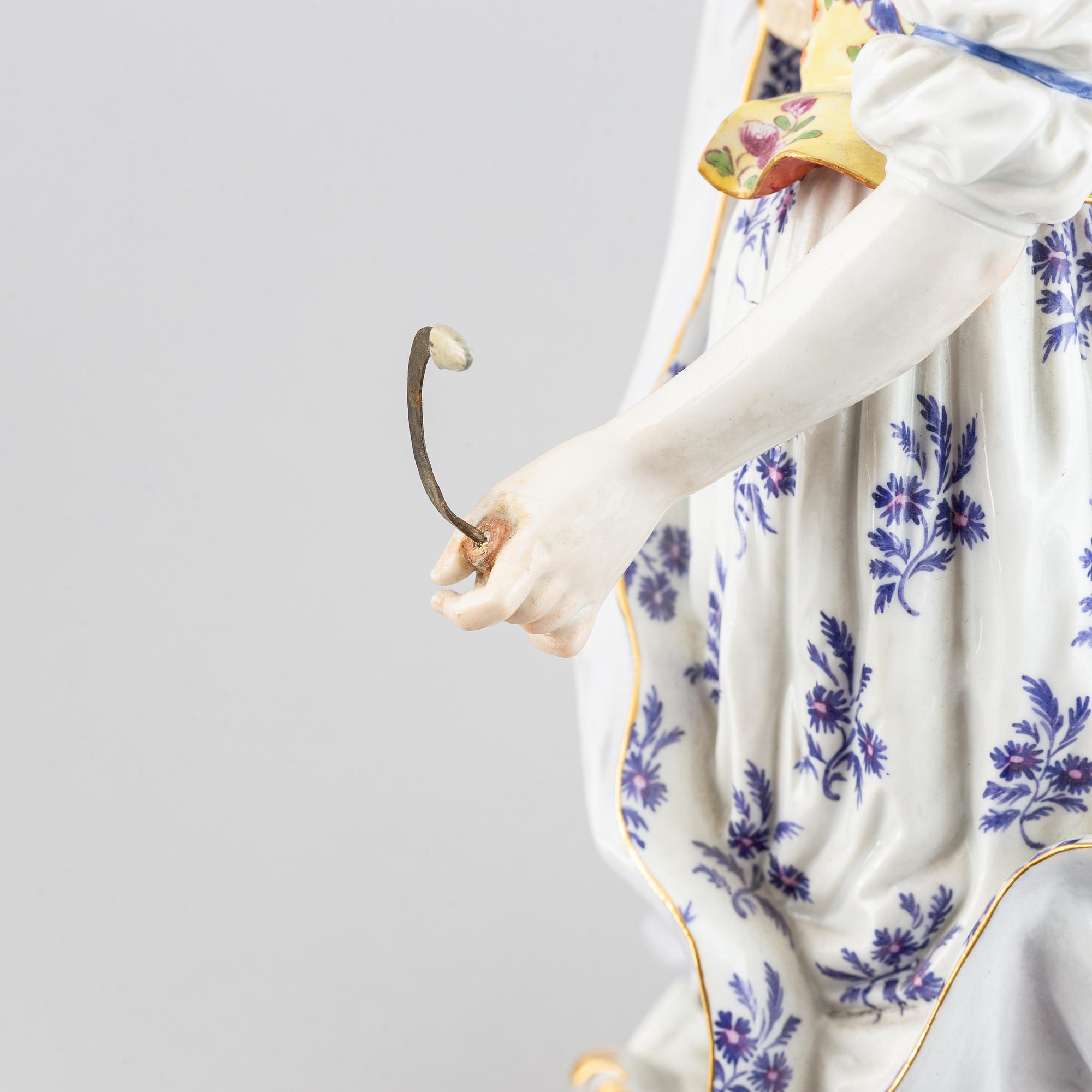 Figurin, porslin. Meissen, 1800-talets slut.