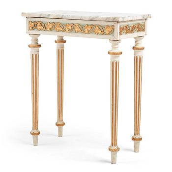 37. A late Gustavian 18th century console table.