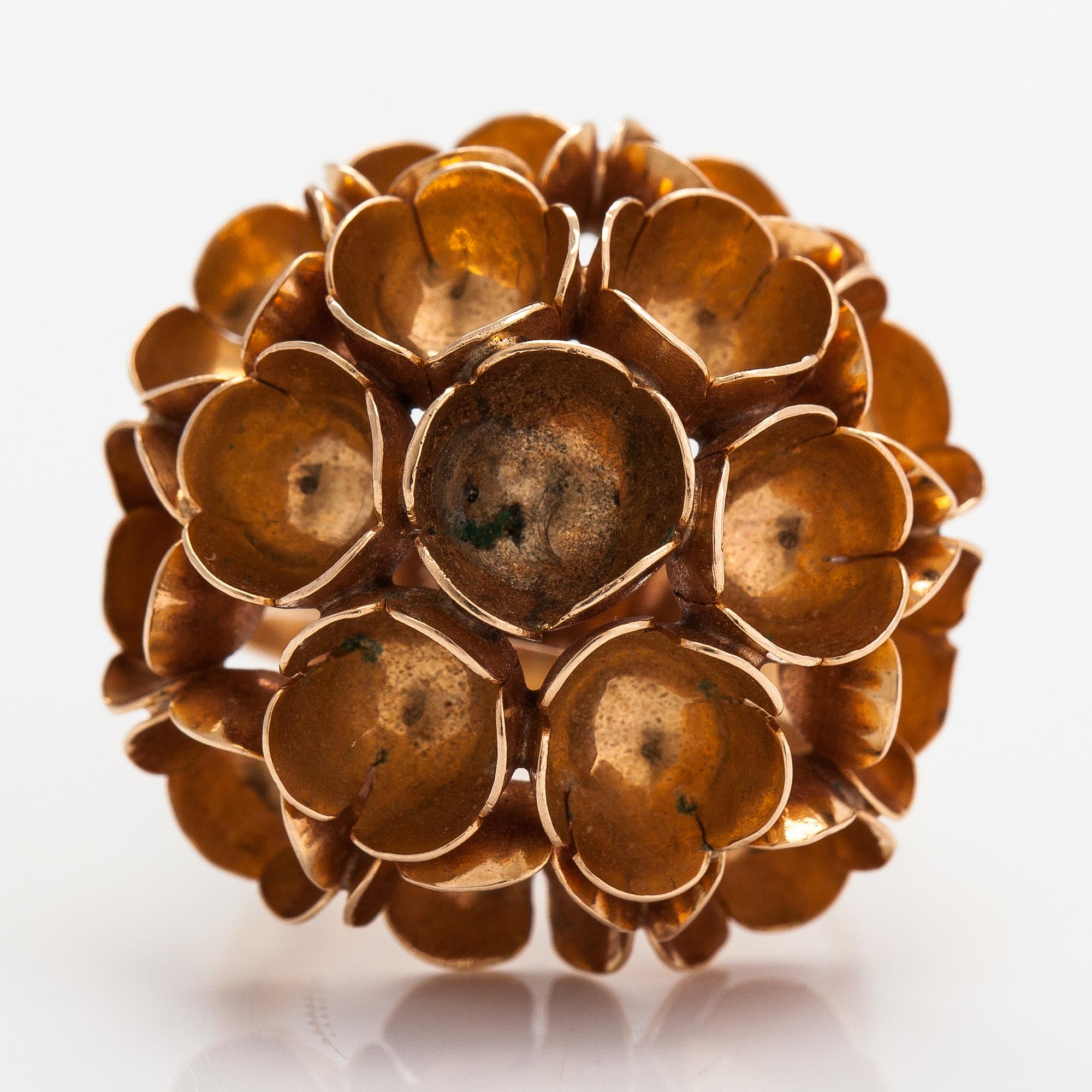 Ring "Kevät", 14K guld. Westerback, Helsingfors 1971.