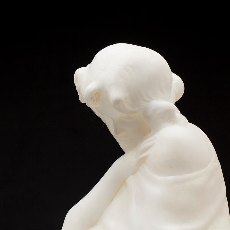 SKULPTUR, alabaster. 18/1900-tal.