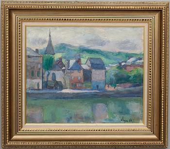 LASSE WAGER, öljy kankaalle, signeerattu ja päivätty -56.