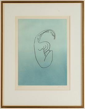 Man Ray, etching an aquatint in colours, signed and numbered 66/100.