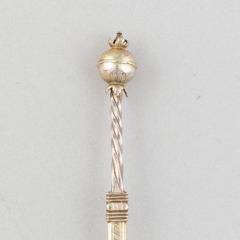 A silver spoon, probably Norway, 18th Century.