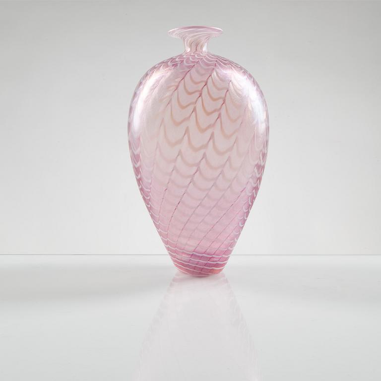 VASER 3 st, glas. "Minos", Bertil Vallien, Kosta Boda, 1990-tal.