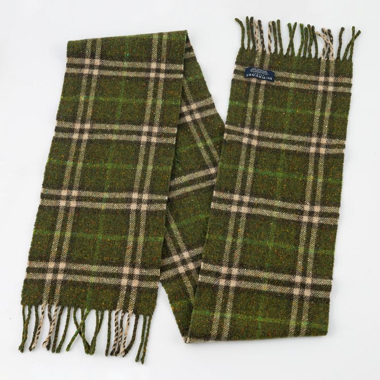 Burberry, two lambswool scarves.