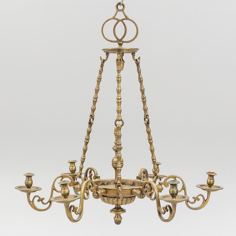 Chandelier, Baroque style, circa 1900.