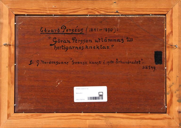EDVARD PERSÈUS, kopia efter, olja på duk.