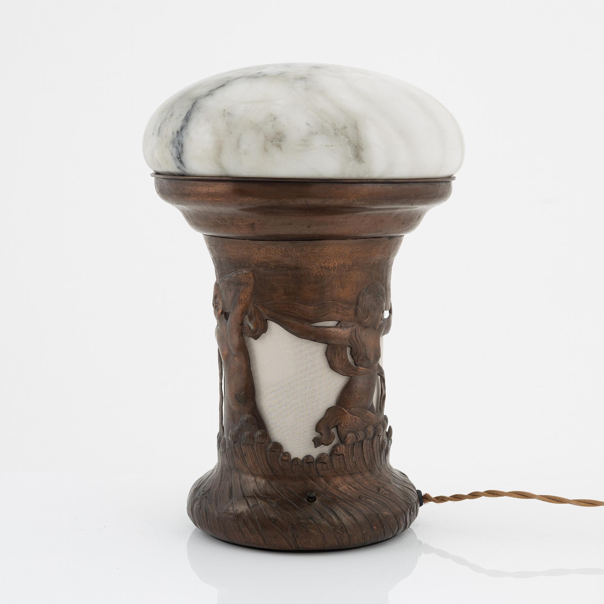 Bordslampa, jugend, 1900-talets början.