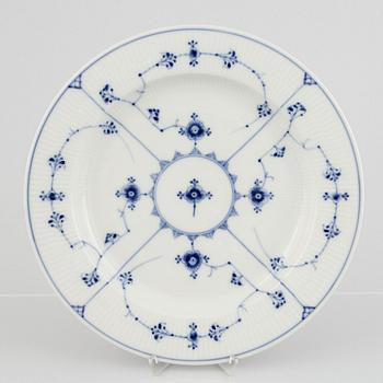 A 'Blue Fluted Plain' porcelain dish, Royal Copenhagen, model '106' 1898-1923.