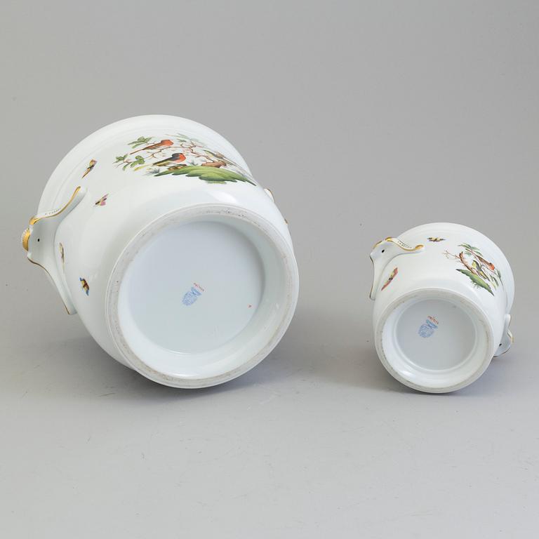 Two porcelain outer linings, Herend, Hungary, mid 20th cnetury.