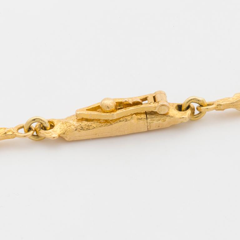 BJÖRN WECKSTRÖM, 18K gold necklace, Lapponia 1988,