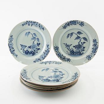 Plates 6 pcs China late 18th century porcelain.