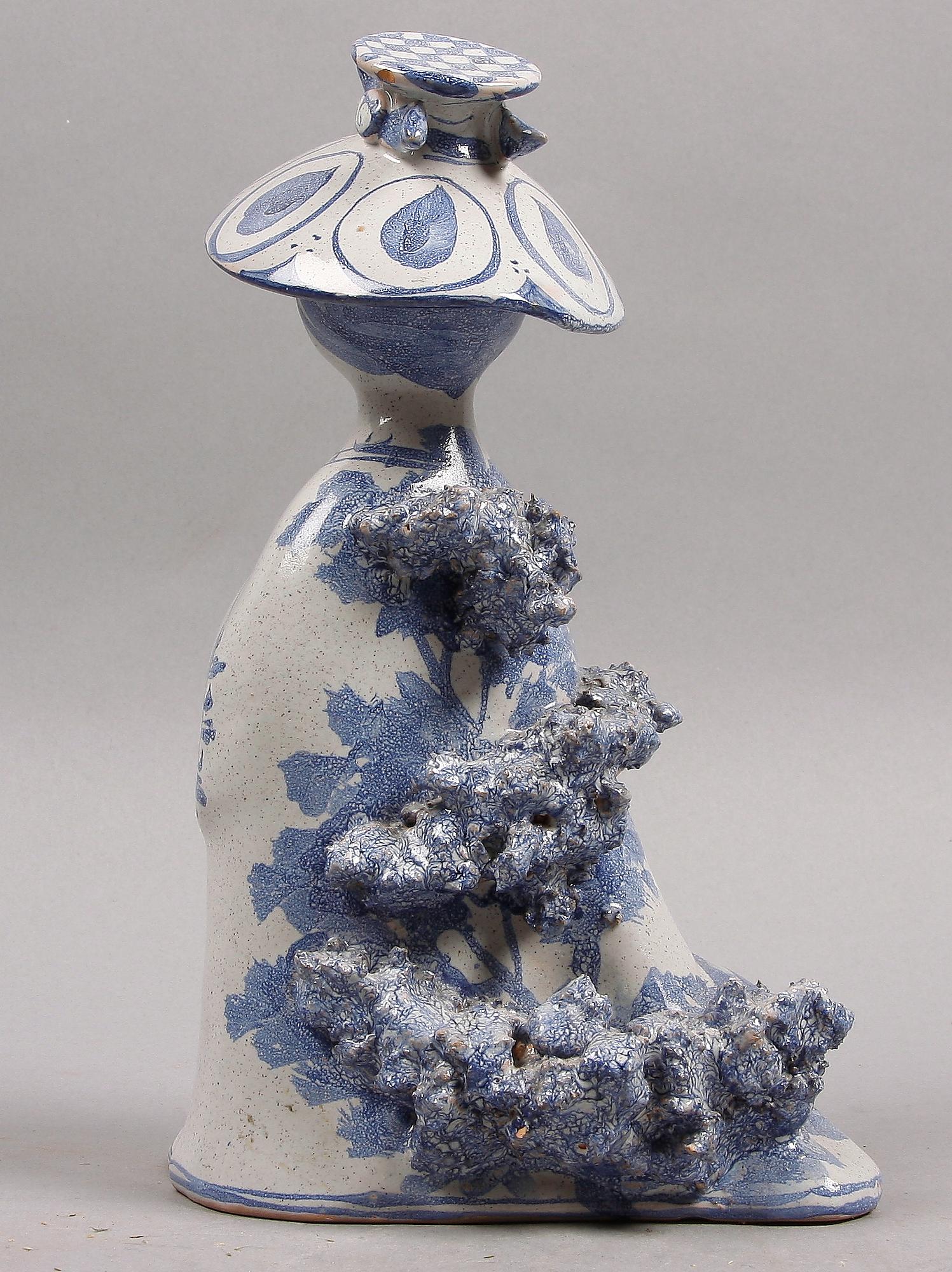 FIGURIN, keramik, Björn Wiinblad, Danmark. Sign o dat -63.