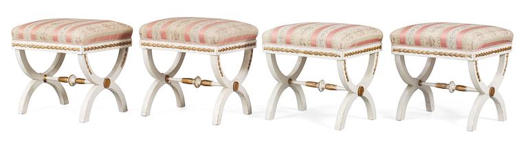 Four late Gustavian chairs.