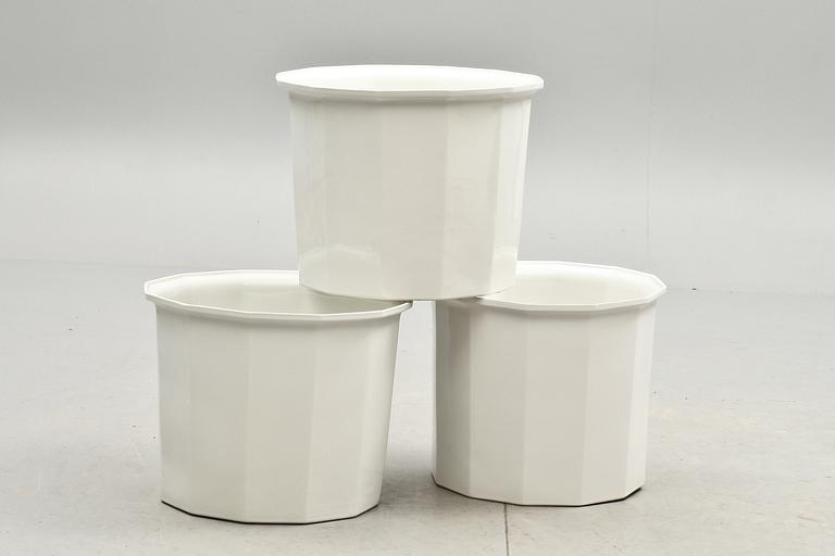 YTTERFODER, 3 st, porslin, "Oktavius", Karin Björquist, Gustavsberg.