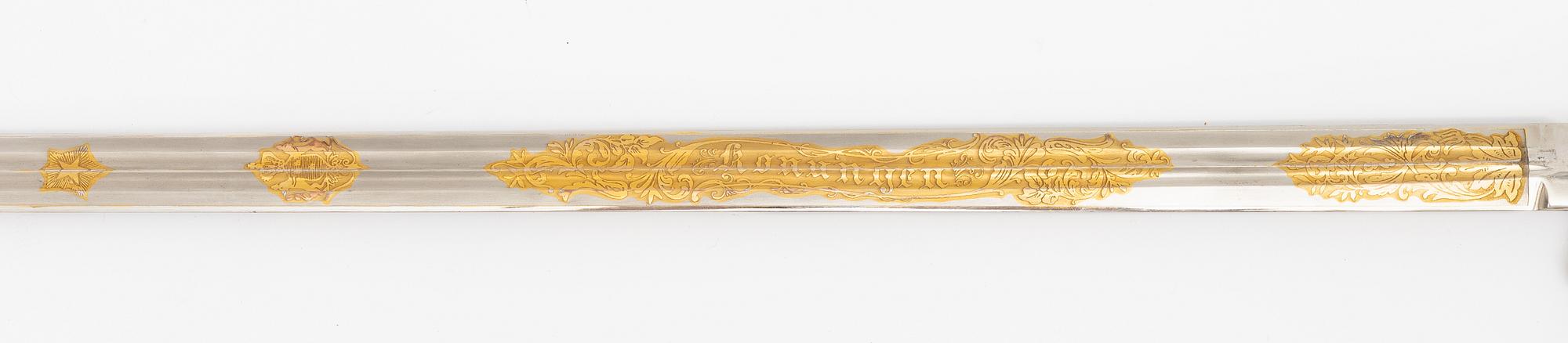 A Swedish infantry officer's sword, with scabbard.