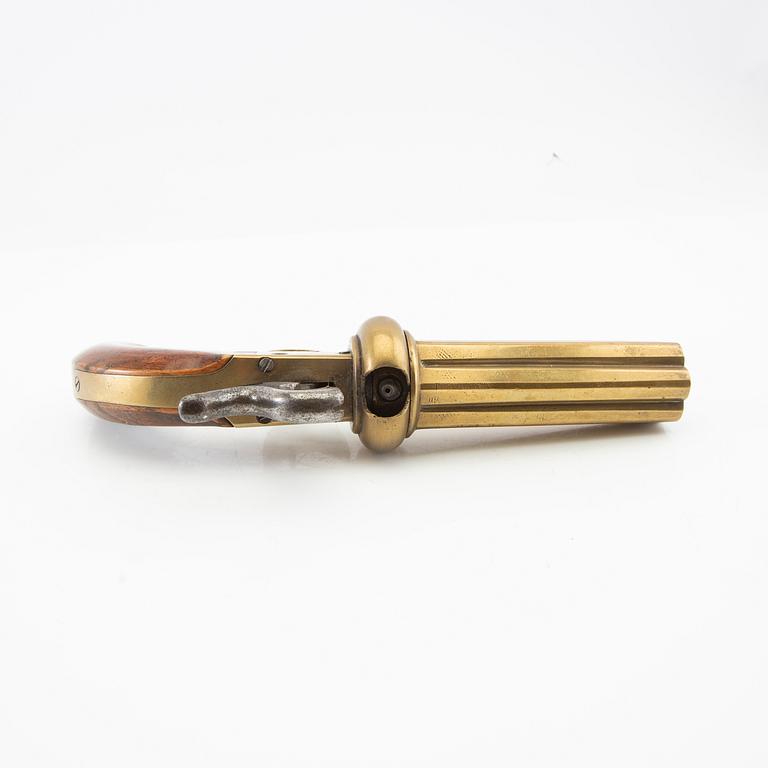 Percussion revolver by Johan Engholm, known as Smålänning / Pepperbox.