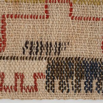 Märta Måås-Fjetterström, a textile, "Grodblad", flat weave, ca 28,5 x 41,5 cm, signed AB MMF.