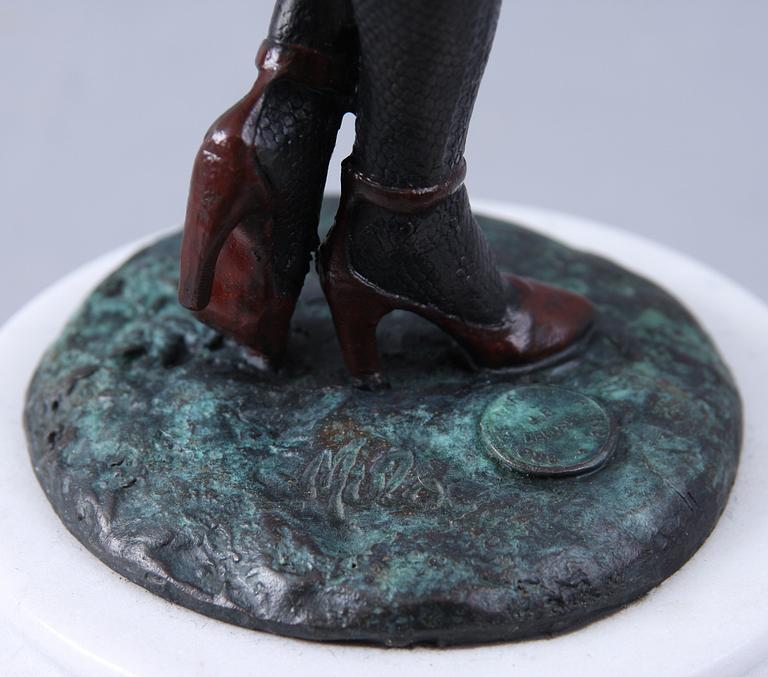 SKULPTUR, patinerad brons, märkt Milo. 2000-tal.