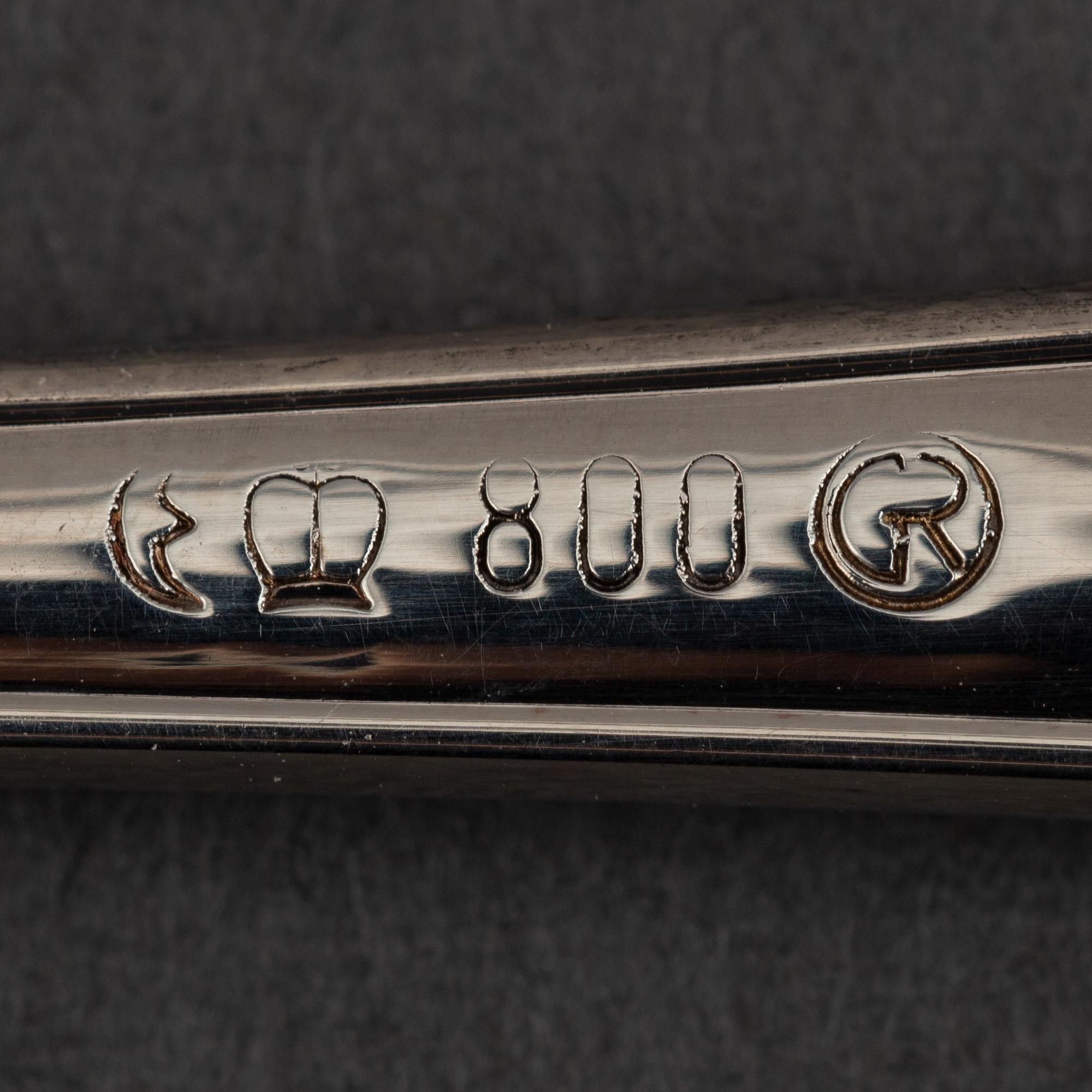 A german silver cutlery service, silver 800, including Bruckmann (68+ 24 pieces).