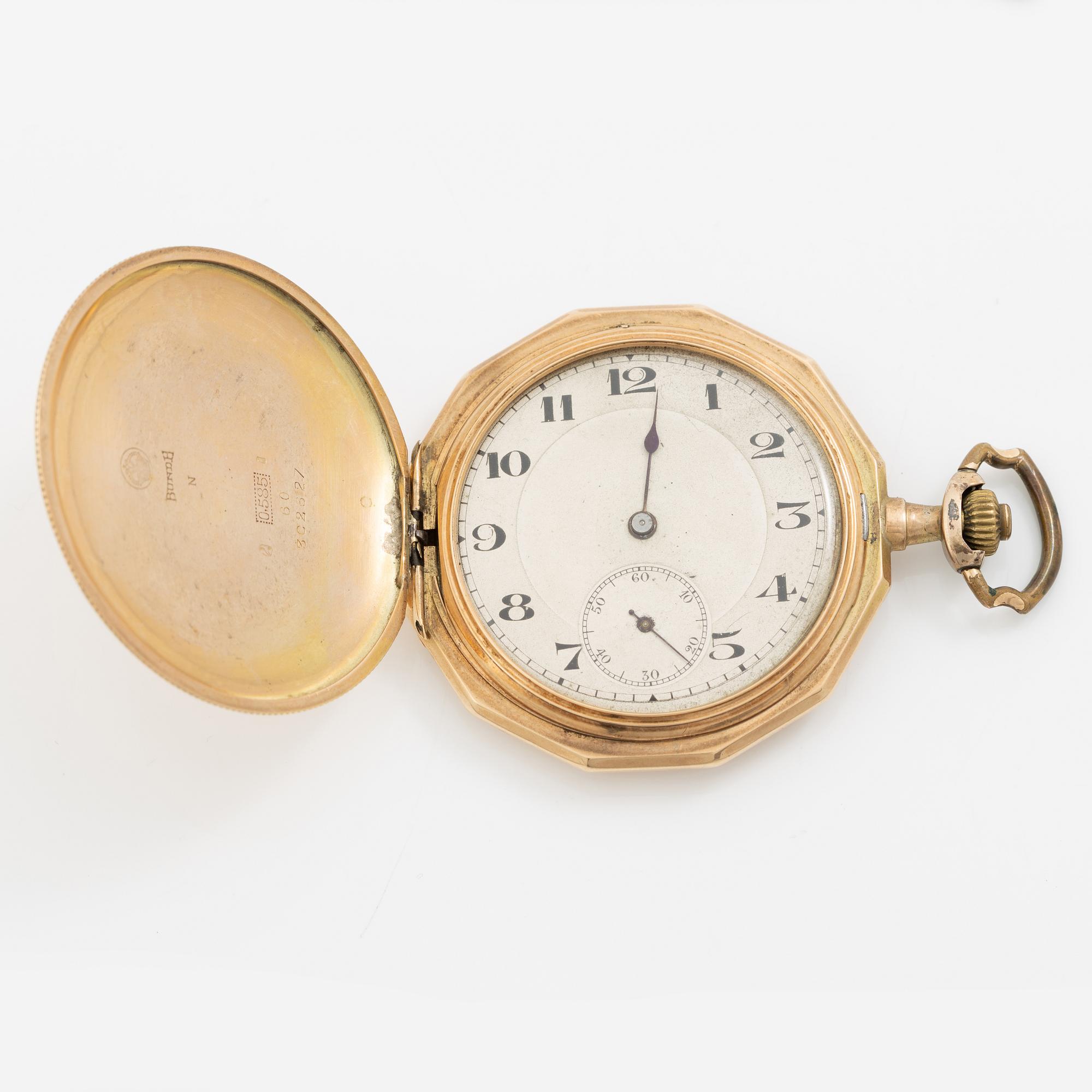 Pocket watch, hunter, 53 mm.