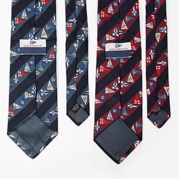 Louis Vuitton, ties, 2 pcs, "Americas Cup".