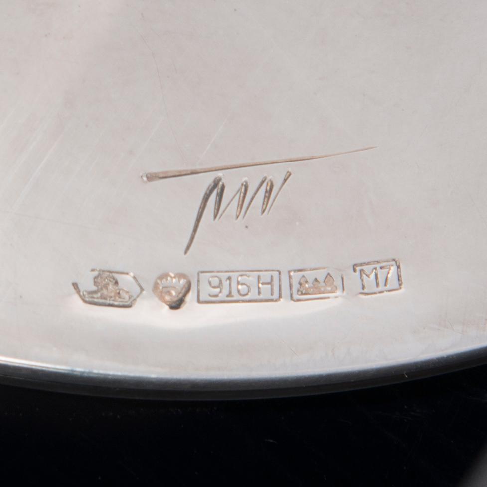LJUSSTAKE, 916 silver, "Trumpet" Tapio Wirkkala, Hopeakeskus, Tavastehus 1965. Stämplad TW. Vikt 267 g.