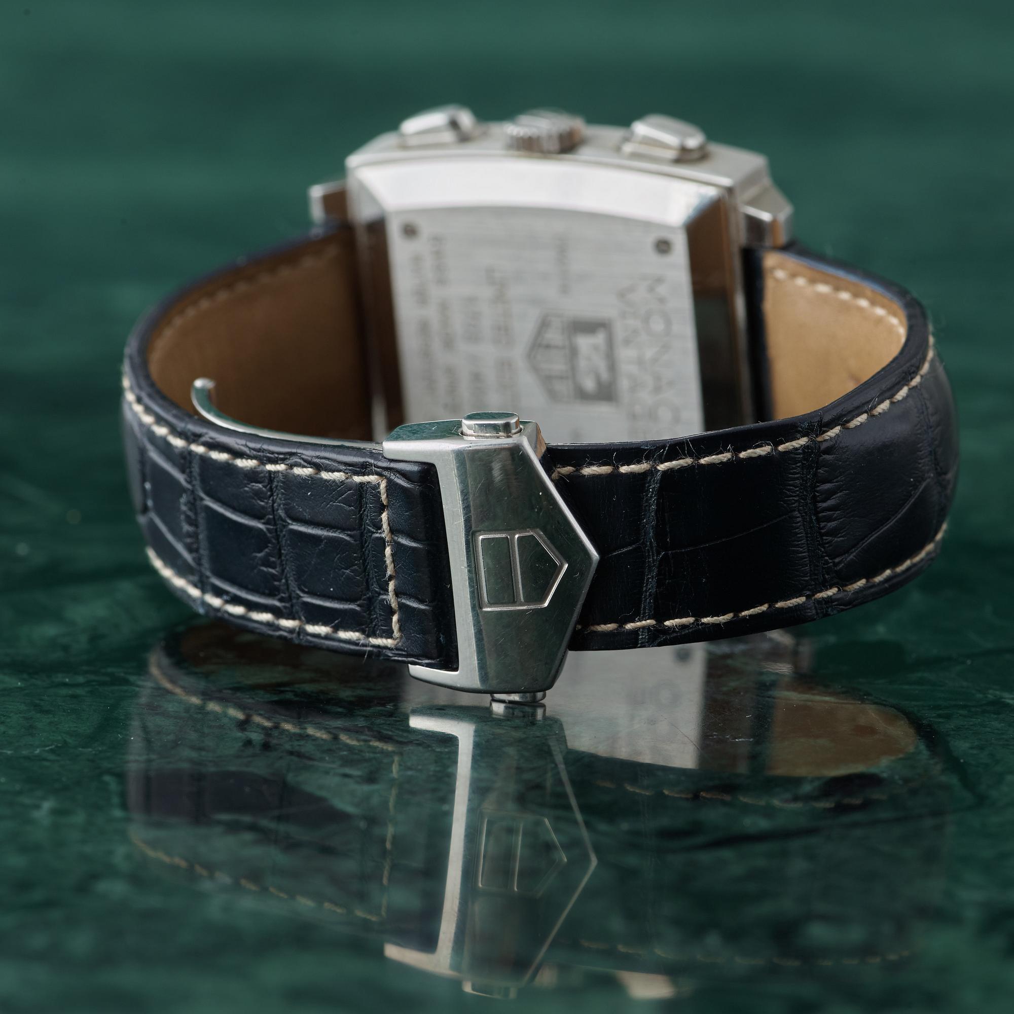 TAG HEUER, Monaco Vintage, "Gulf", chronograph, wristwatch,  38 x 38 (46,5) mm,