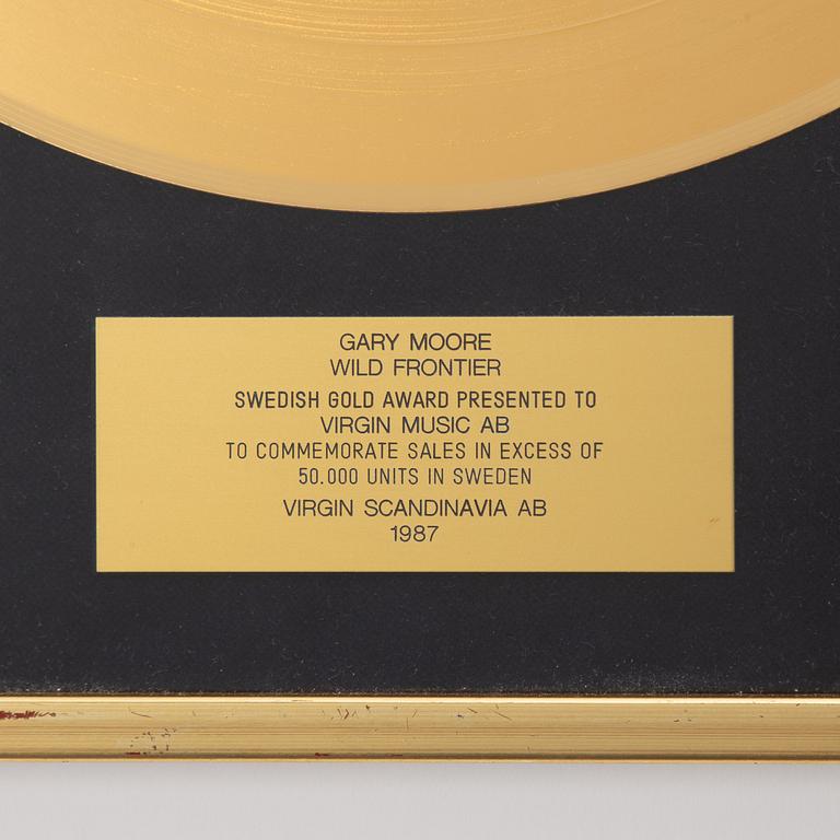 Guldskiva, "Gary Moore - Wild Frontier", Virgin Scandinavia, 1987.