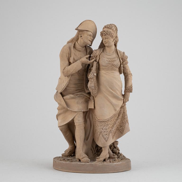 A terracotta sculpture by Antonio Peñas y Leon, Spain, 1883.