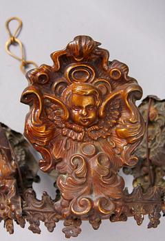 MADONNAKRONA, mässing, barock. Troligen Mellaneuropa.