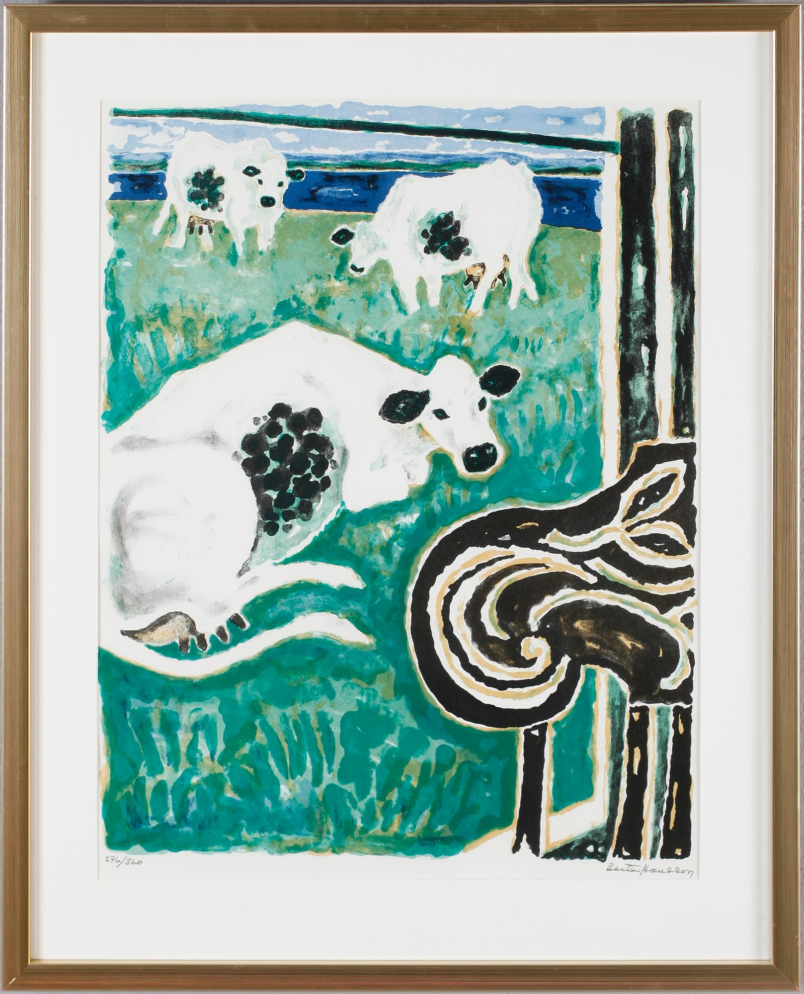 BERTA HANSSON, färglitografi, signerad, numrerad 276/360.