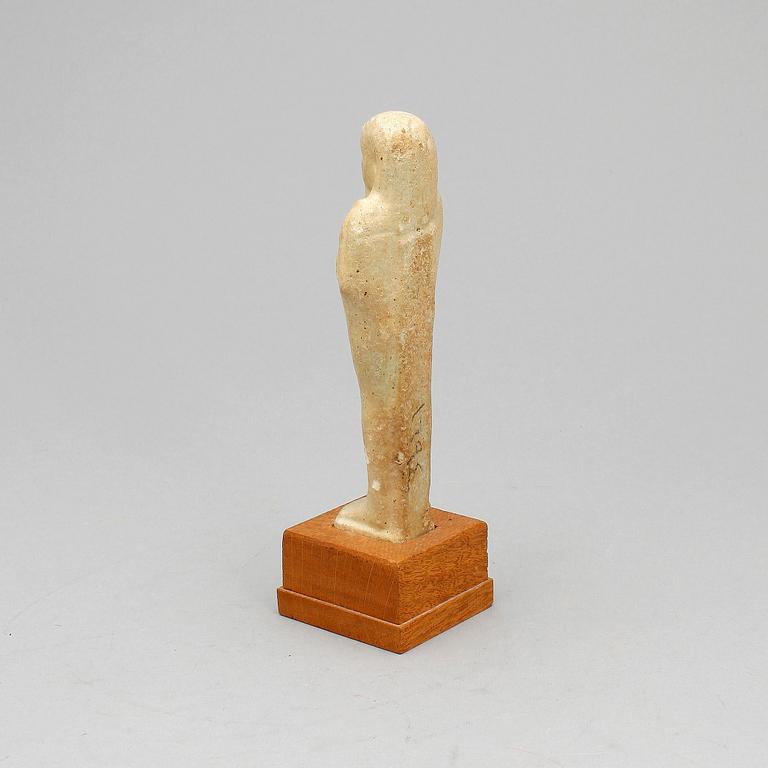 USHEBTI, fajans, Egypten, troligen Sentid 664-331 f Kr.