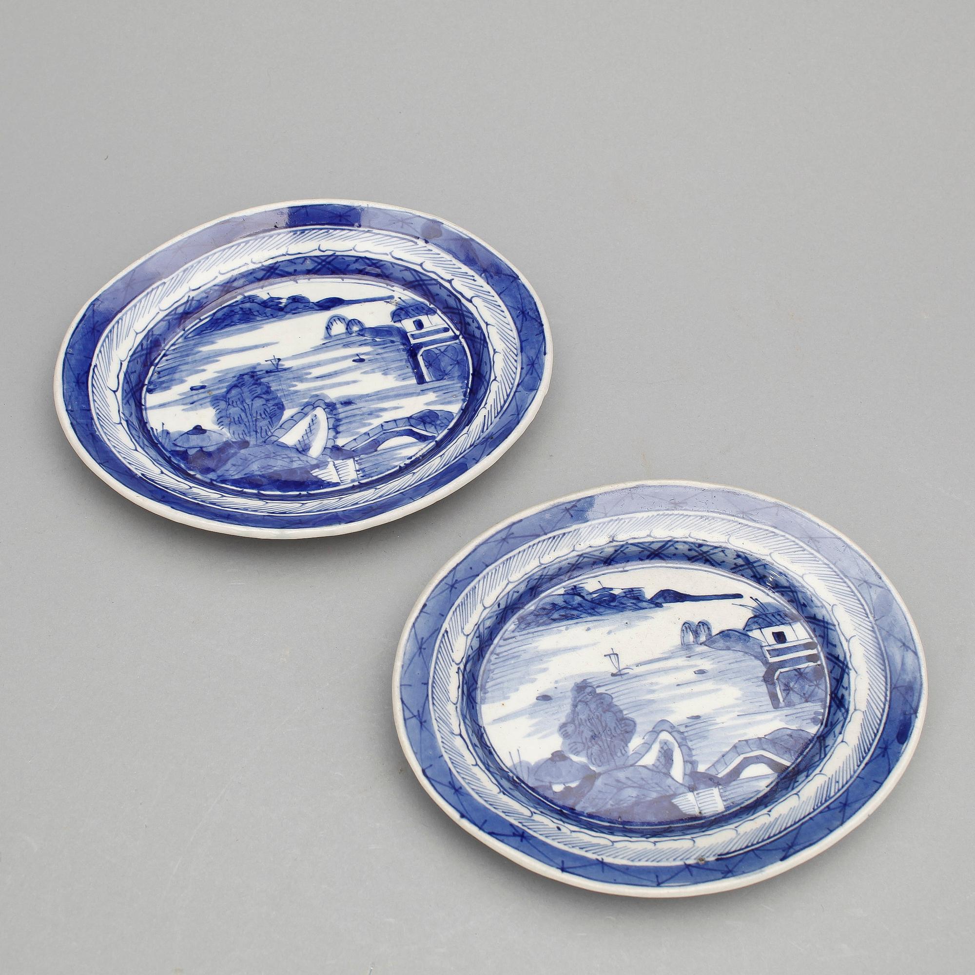 Fat, ett par, porslin. Kina 1800-tal.