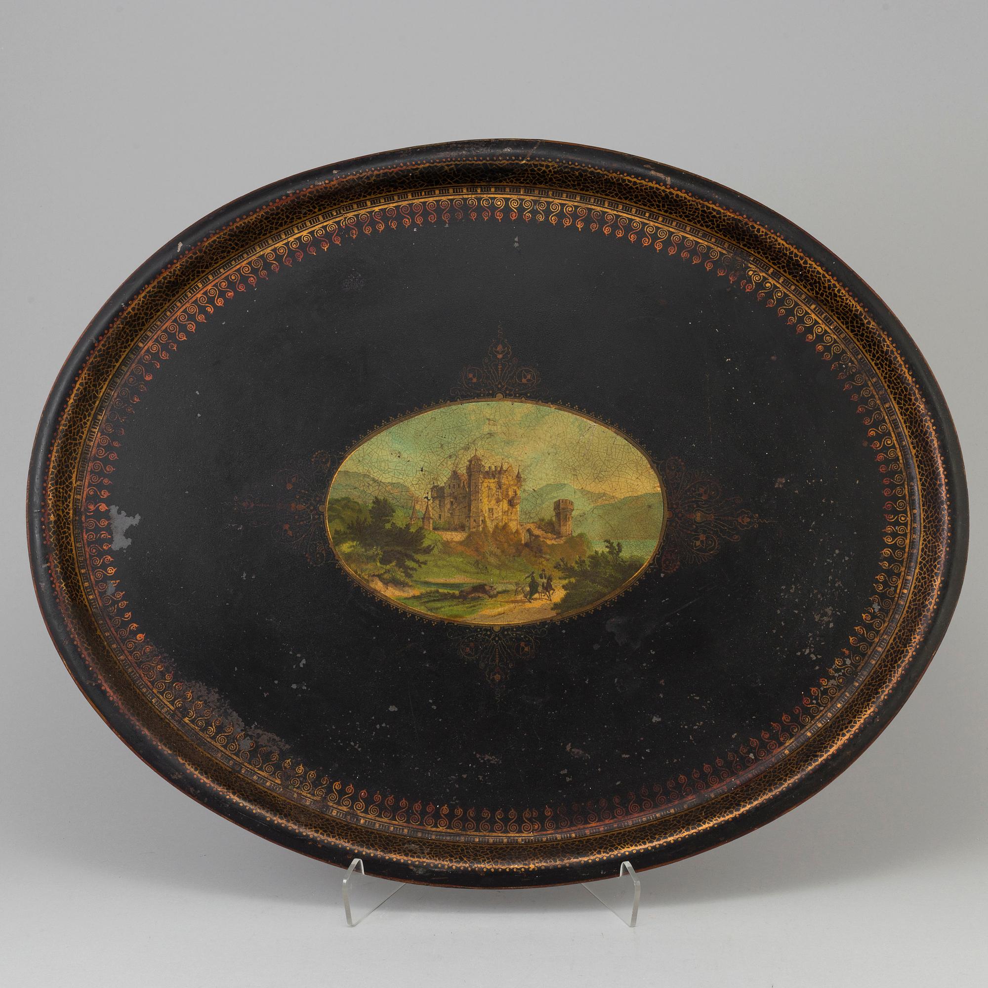 An empire sheet metal tray by Griffith & Browett, Birmingham.