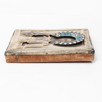 Icon, silver and enamel, Russia, 1896-1908.