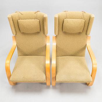 ALVAR AALTO, FÅTÖLJER, ett par, modell 36/401, Artek  1900-talets mitt.