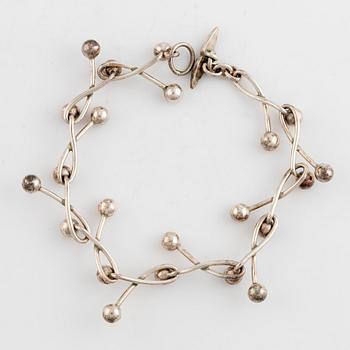 Niels Erik From. Collier samt armband, silver.