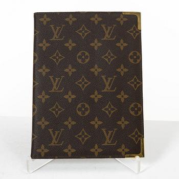 Louis Vuitton, a document holder and a note pad holder, 1985-87.