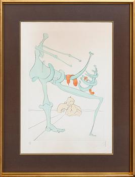 Salvador Dalí, etching and drypoint with stencil signed and numbered 129/300.