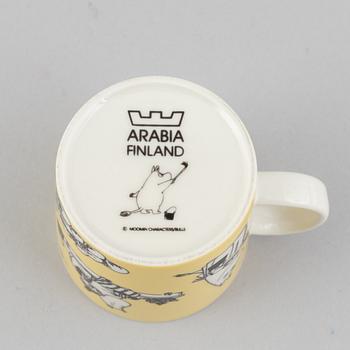 Muminmuggar, 2 st, porslin, Arabia, Finland, 1990-99.