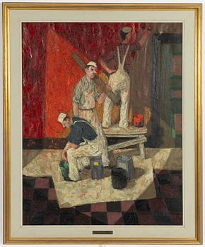 Pelle Åberg, "Målare i arbete".