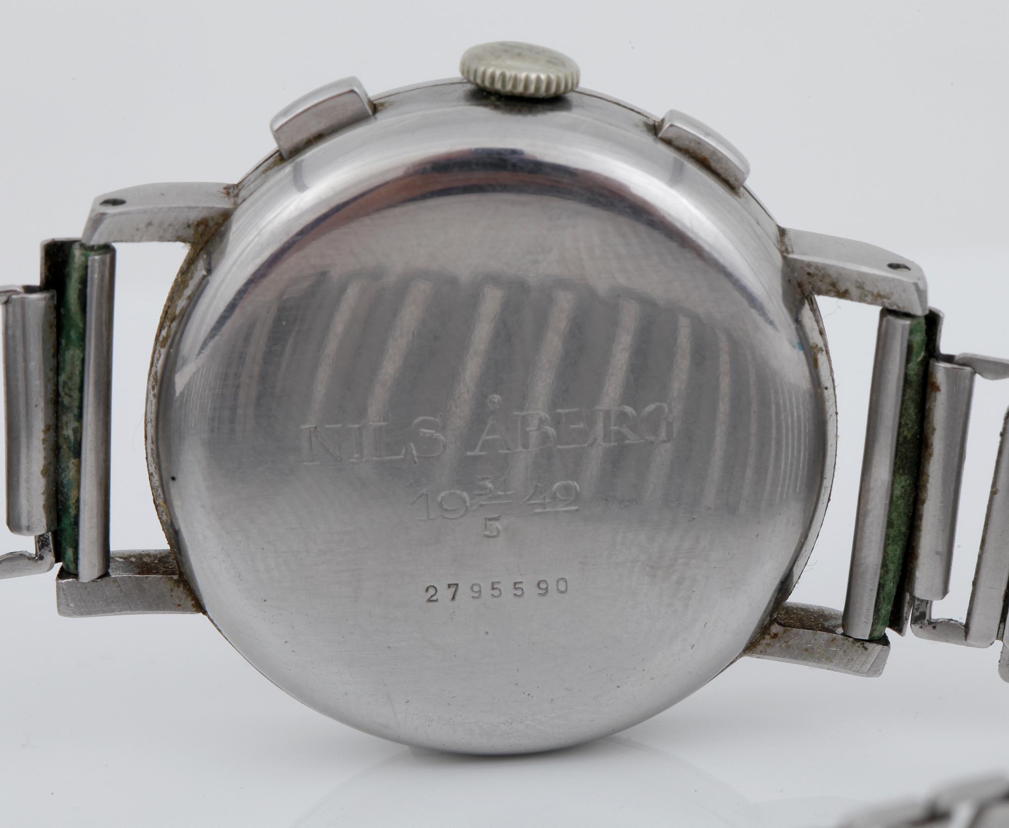 ARMBANDSUR, herr, Eterna "Telemetre", 1940-tal.