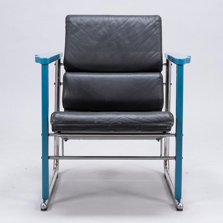 YRJÖ KUKKAPURO, A 1980s 'Experiment' lounge chair for Avarte, Finland.