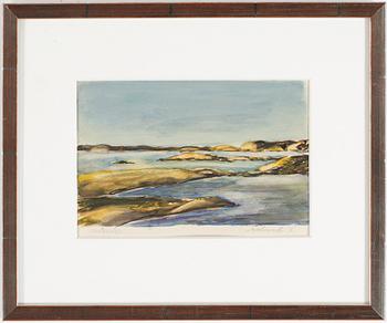 Roland Svensson · ROLAND SVENSSON, akvarell, "Skärgård", signerad.