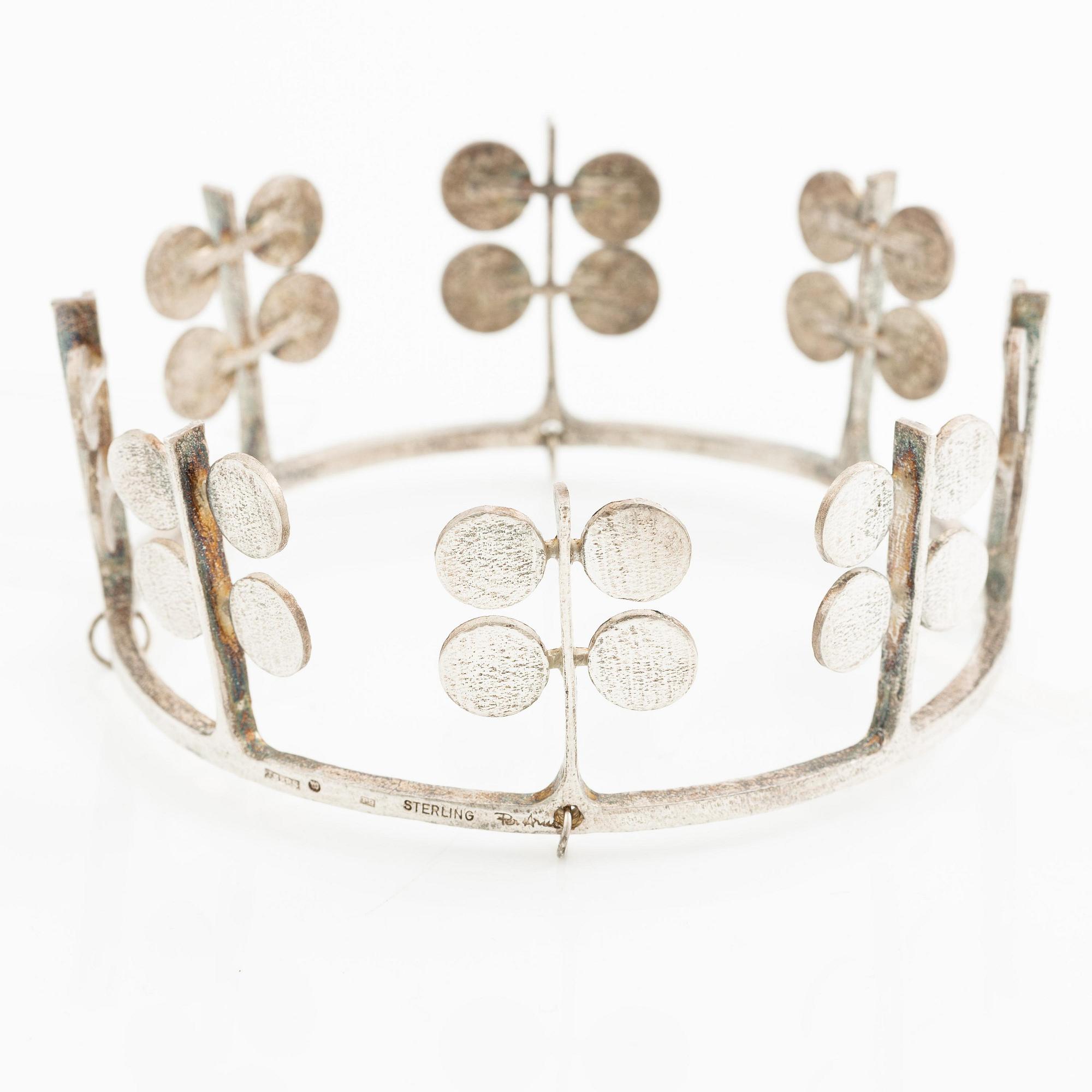 PA Lundahl-Terrs, a bridal crown, sterling silver, Växjö 1965.