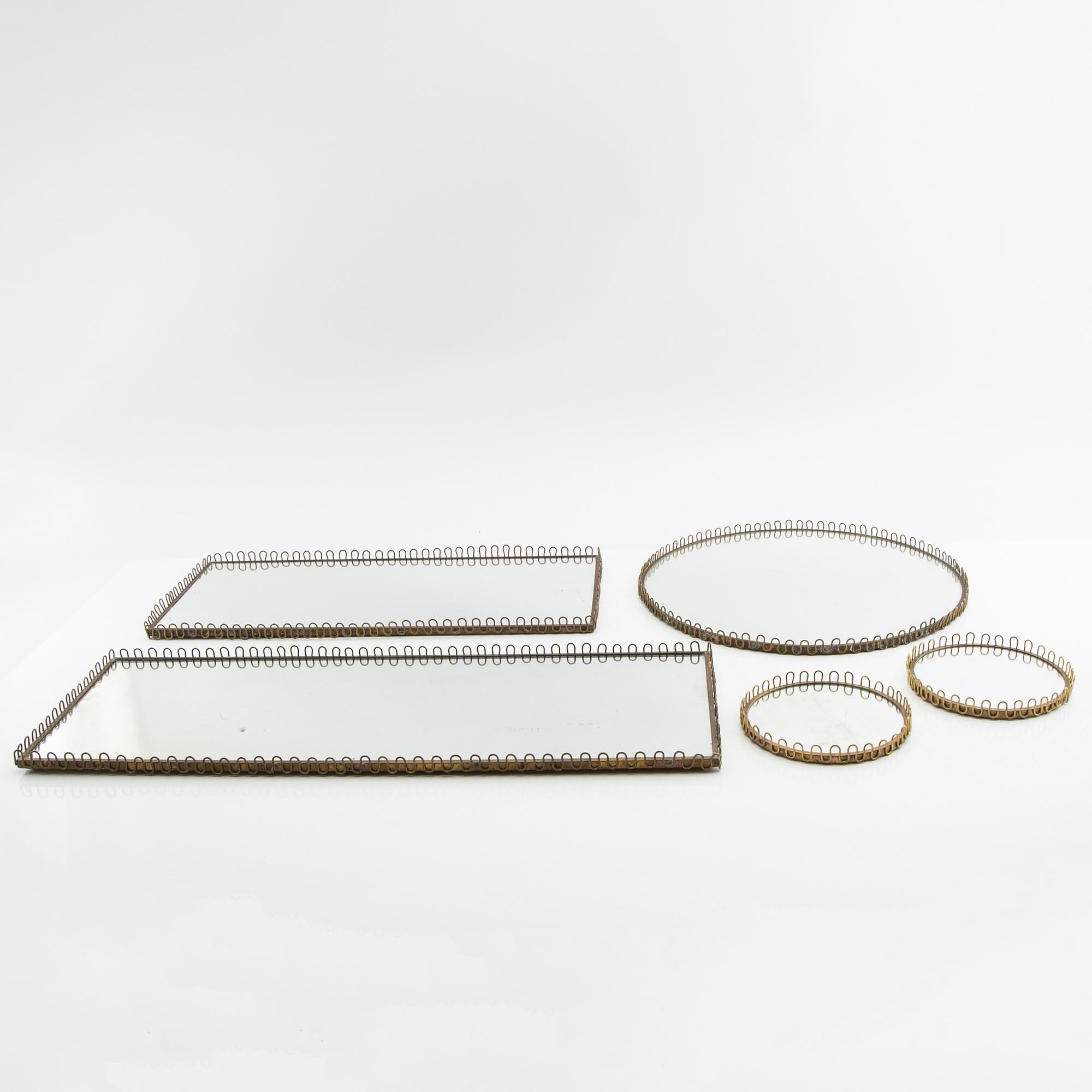 Table plateau 5 pcs Swedish Modern mid-20th century.