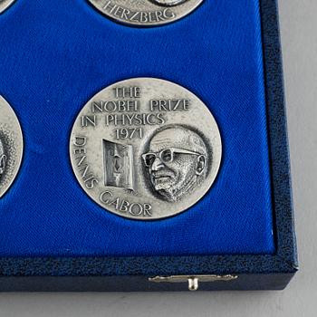 17 silver memory coins of Nobel Prize Winners 1970, 1971 and 1972, Sporrong.